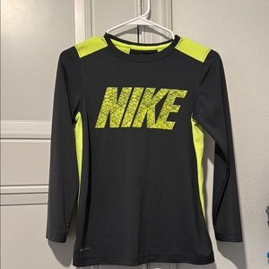 Nike Dri-FIT Black and Neon Green Shirt